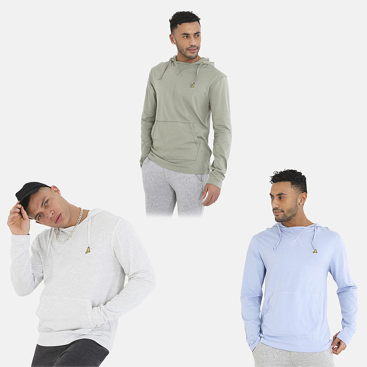 Brave Soul 3 PACK CottonSweat Shirt (Size L) - Multi Color