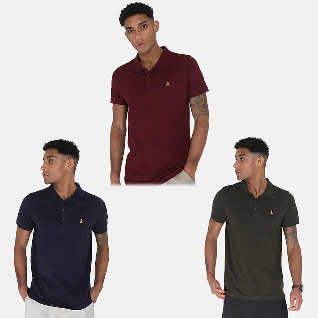 Brave Soul 3 Pack Polo Cotton TShirt Size XL - Multi Color