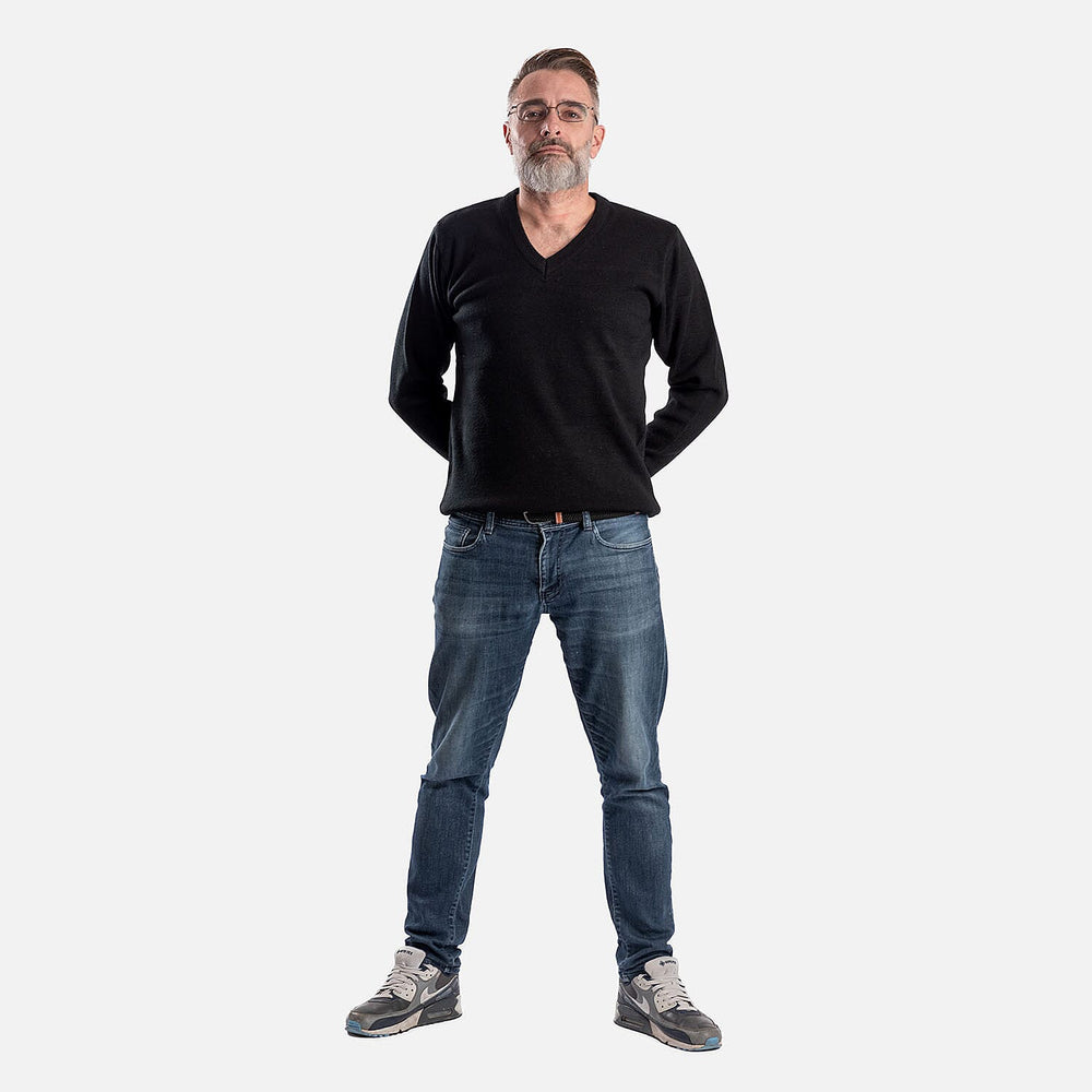 ZSZ Mens V-Neck Knitted Jumper