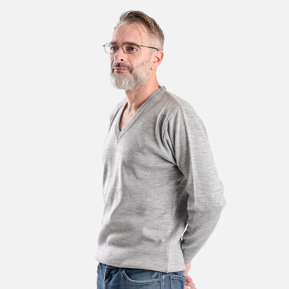 ZSZ Mens V-Neck Knitted Jumper