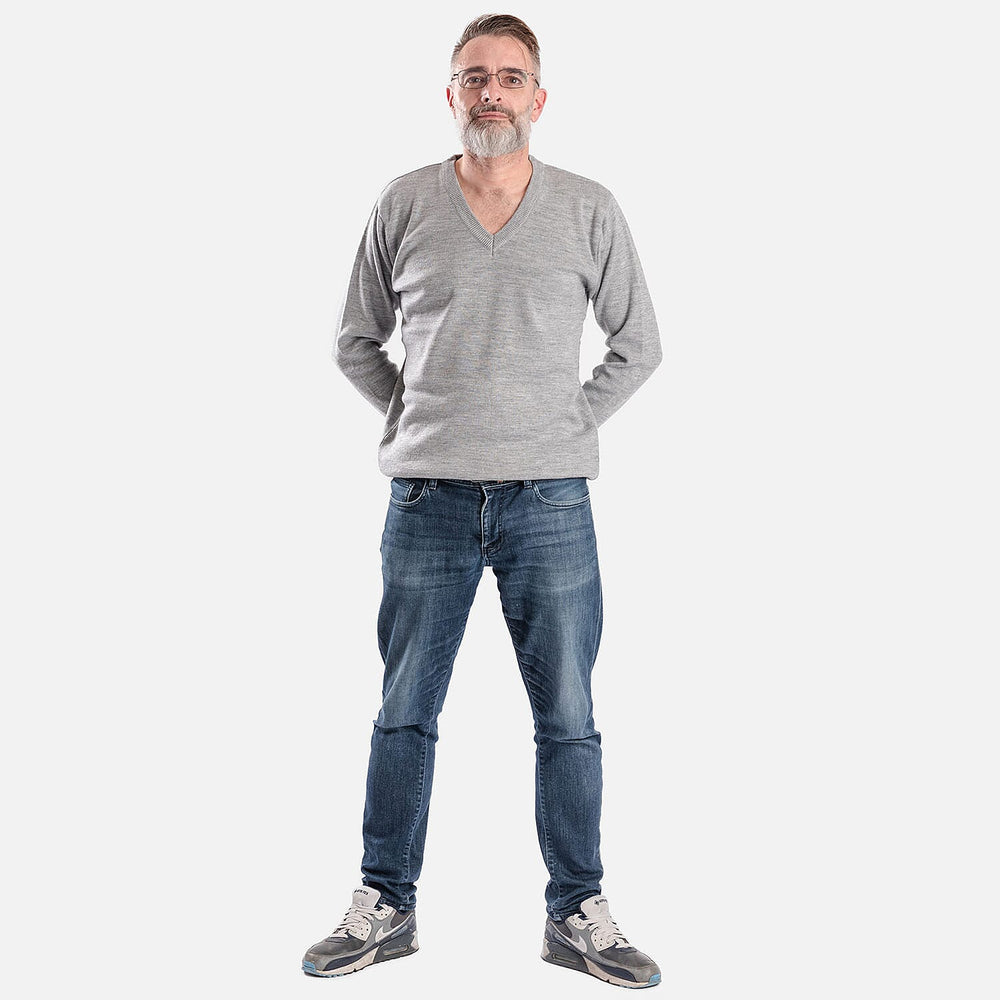 ZSZ Mens V-Neck Knitted Jumper