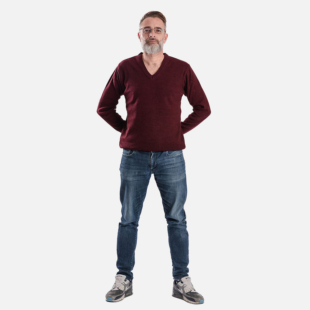 ZSZ Mens V-Neck Knitted Jumper