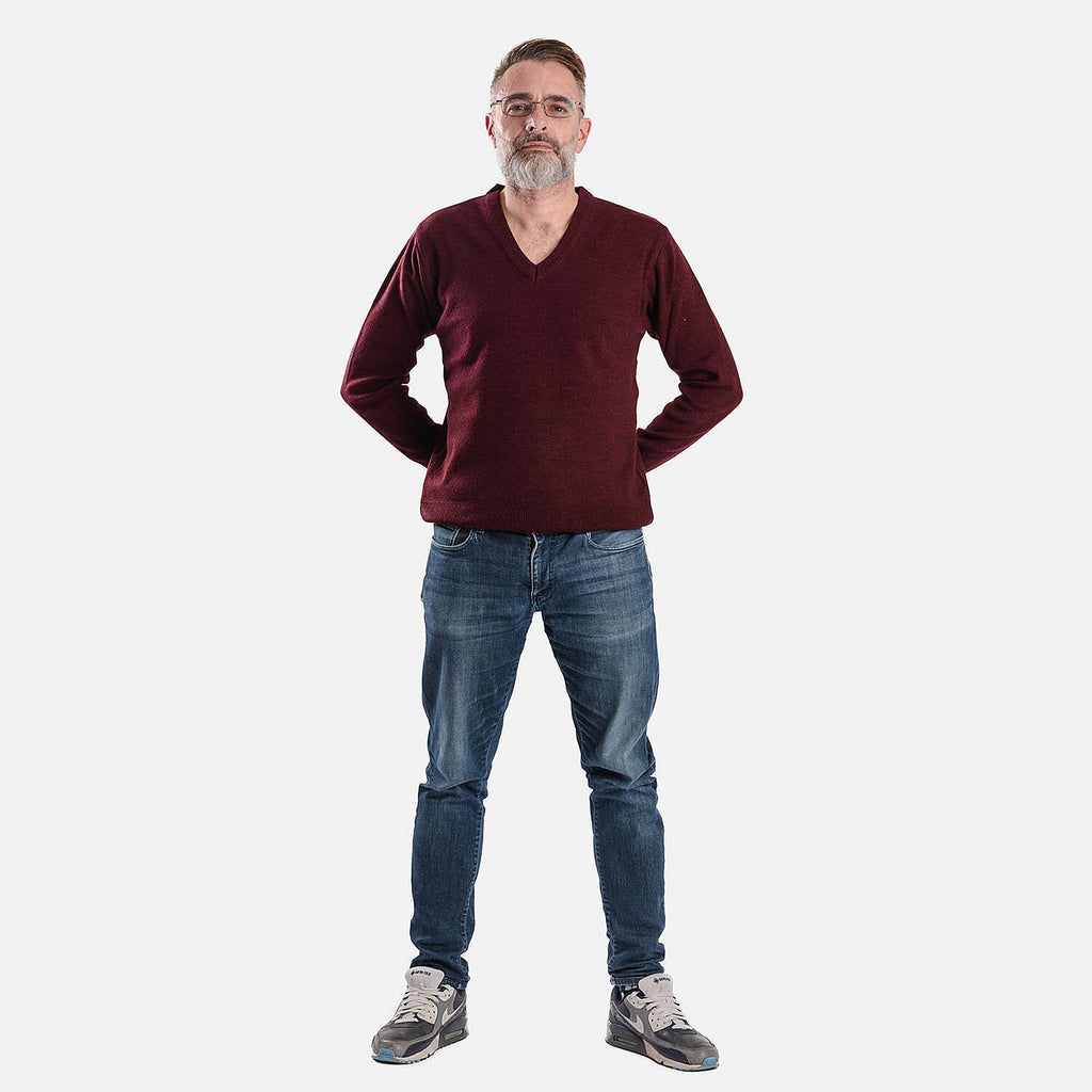 ZSZ Mens V-Neck Knitted Jumper