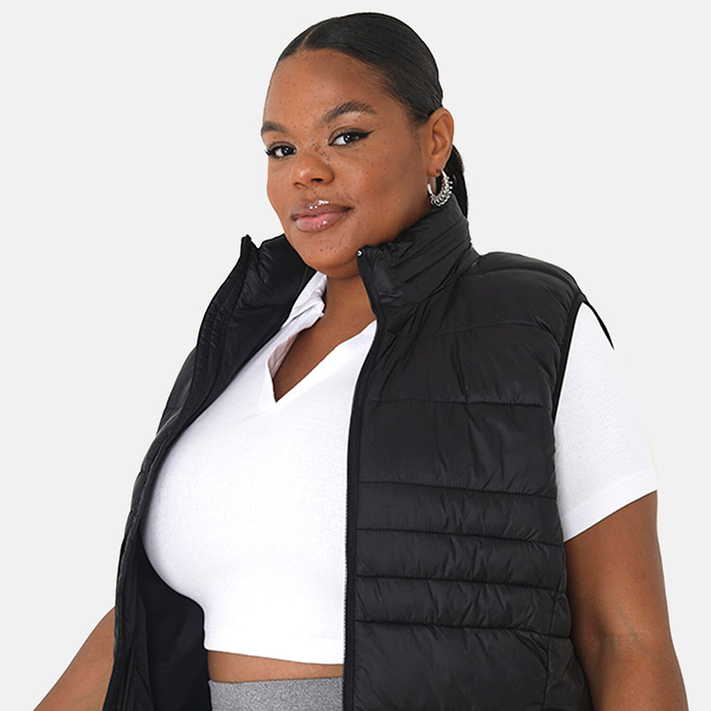 Brave Soul Classic Gilet (Size 18) - Black