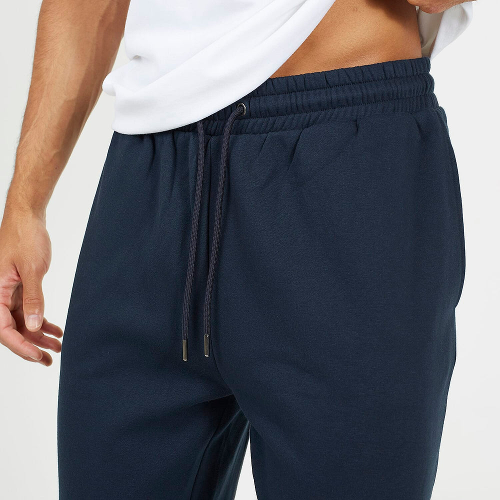Brave Soul Cotton Mens Wide Leg Trousers (Size L) - Navy