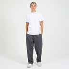 Brave Soul Cotton Mens Wide Leg Trousers (Size M) - Dark Charcoal