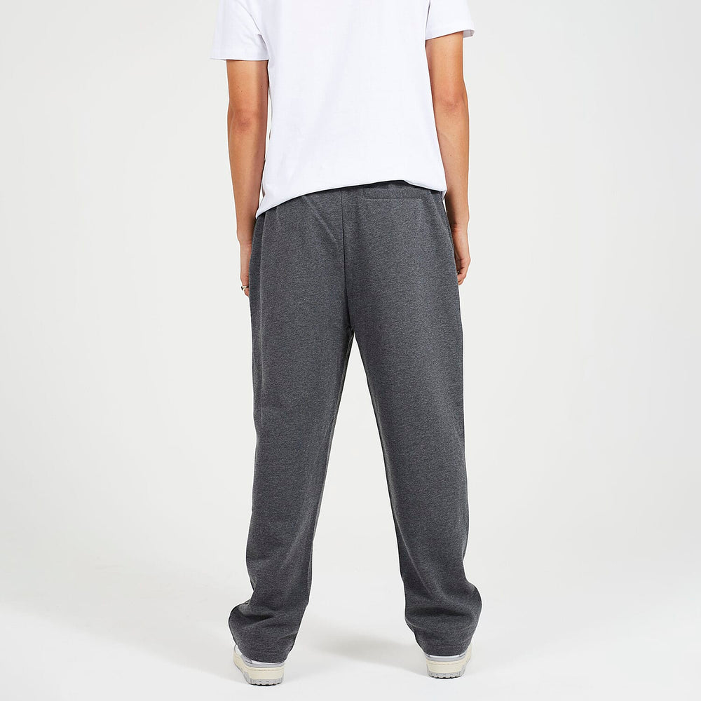 Brave Soul Cotton Mens Wide Leg Trousers (Size M) - Dark Charcoal