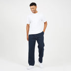 Brave Soul Cotton Mens Wide Leg Trousers (Size M) - Navy