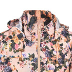 Brave Soul Floral Pattern Water Resistant Hooded Rain Jackets (Size 18) - Light Pink