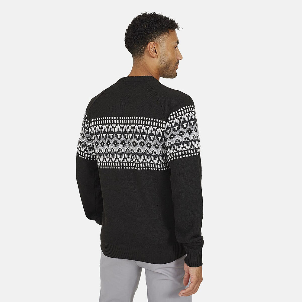 Brave Soul Men Raglan Sleeve Crew Neck Jumper (Size S) - Jet Black