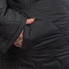 Brave Soul Long Onion Quilted Coat (Sie 18) - Black