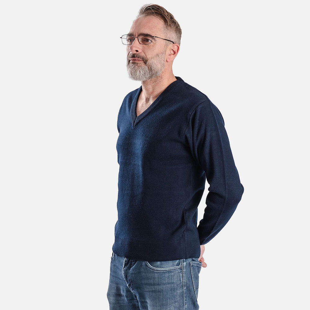 ZSZ Mens V-Neck Knitted Jumper