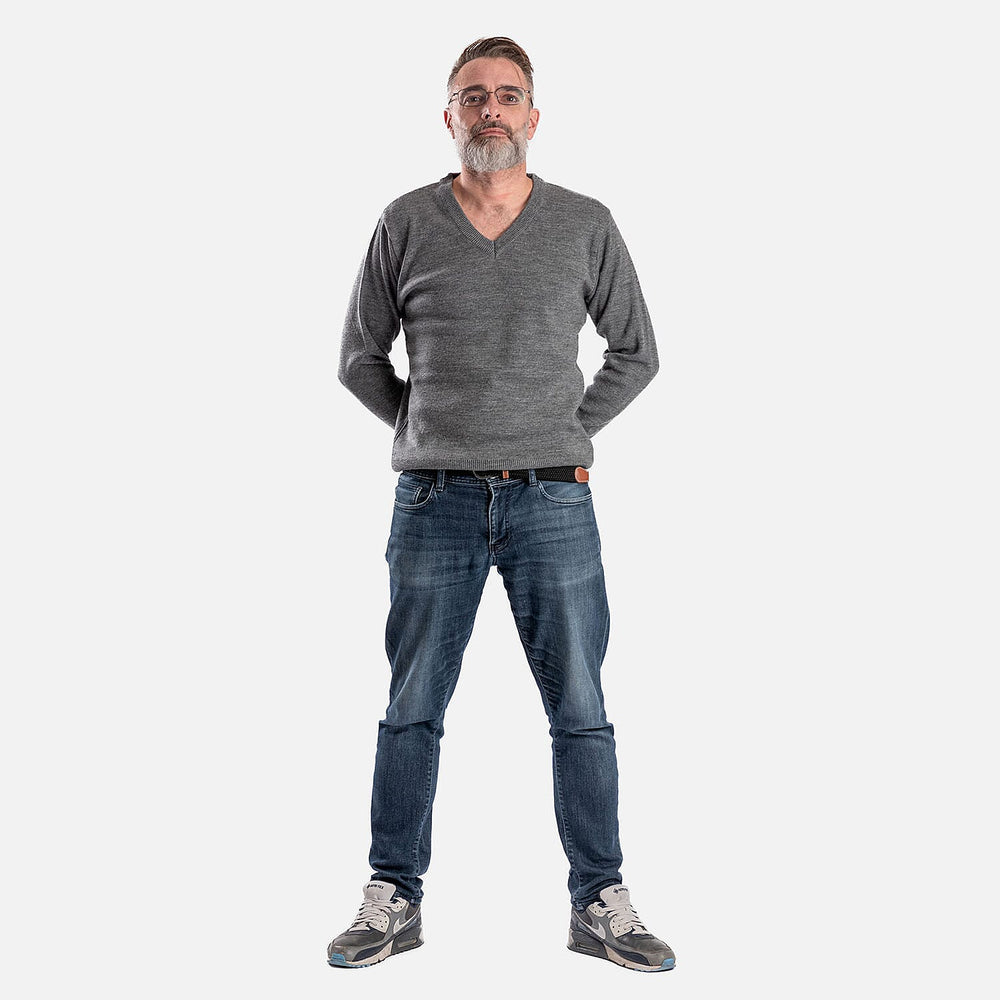 ZSZ Mens V-Neck Knitted Jumper
