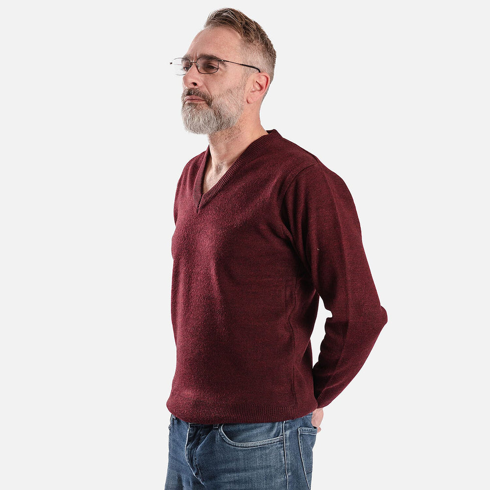ZSZ Mens V-Neck Knitted Jumper