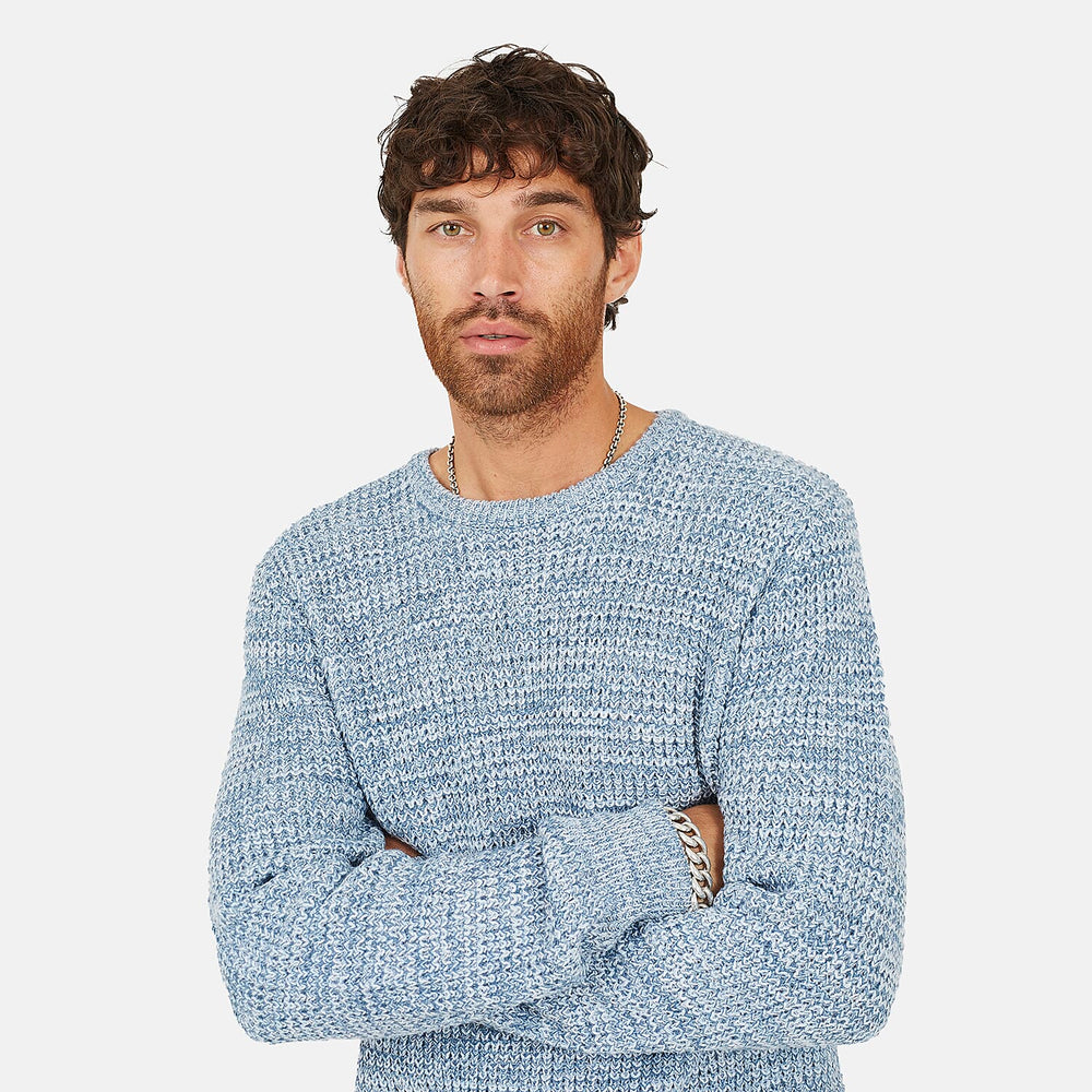 Brave Soul Mens Crew Neck Jumper (Size L) - Baby Blue