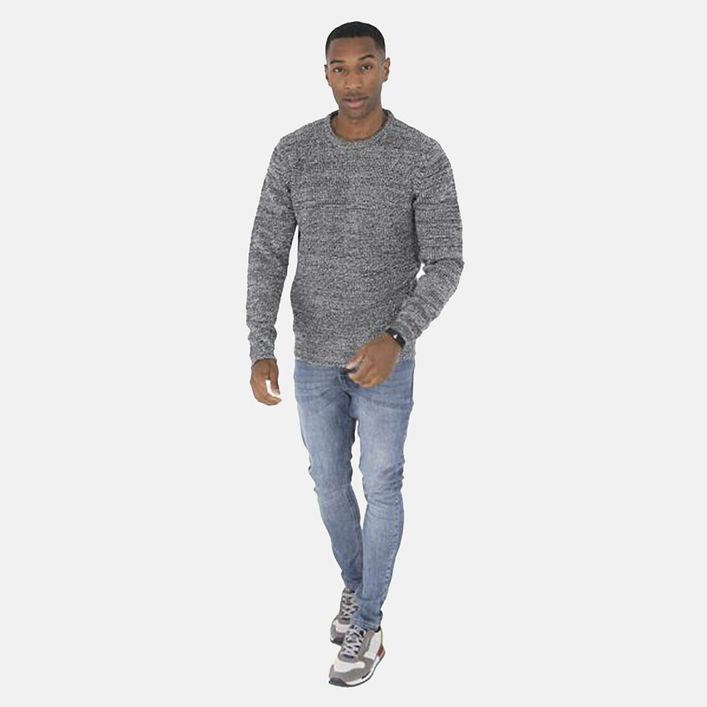 Brave Soul Mens Crew Neck Jumper (Size L) - Jet Black