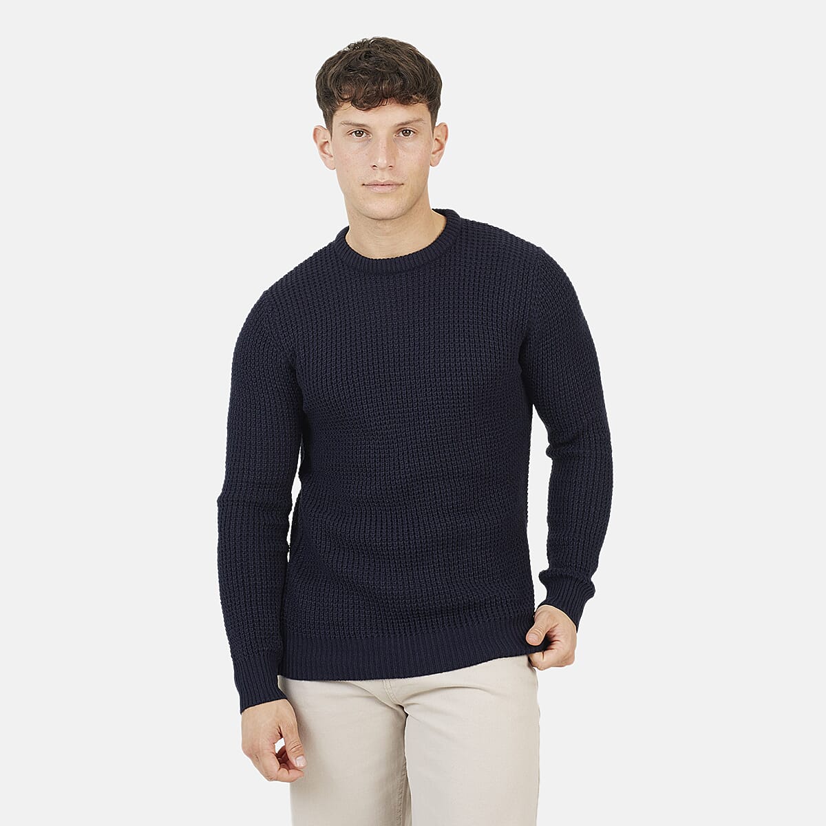 Brave Soul Acrylic Jumper - Dark Navy