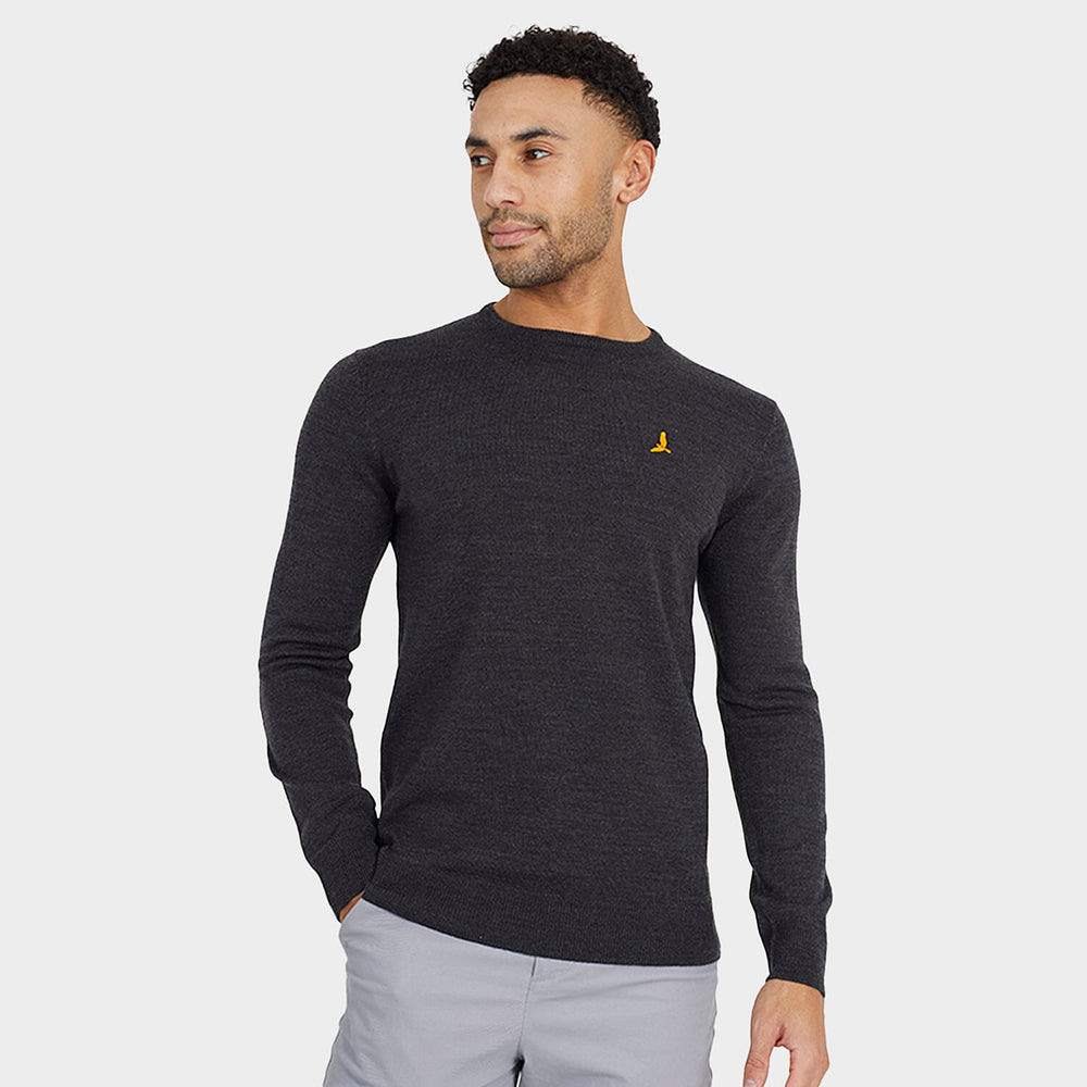 Brave Soul Acrylic Knitted Jumper - Dark Charcoal