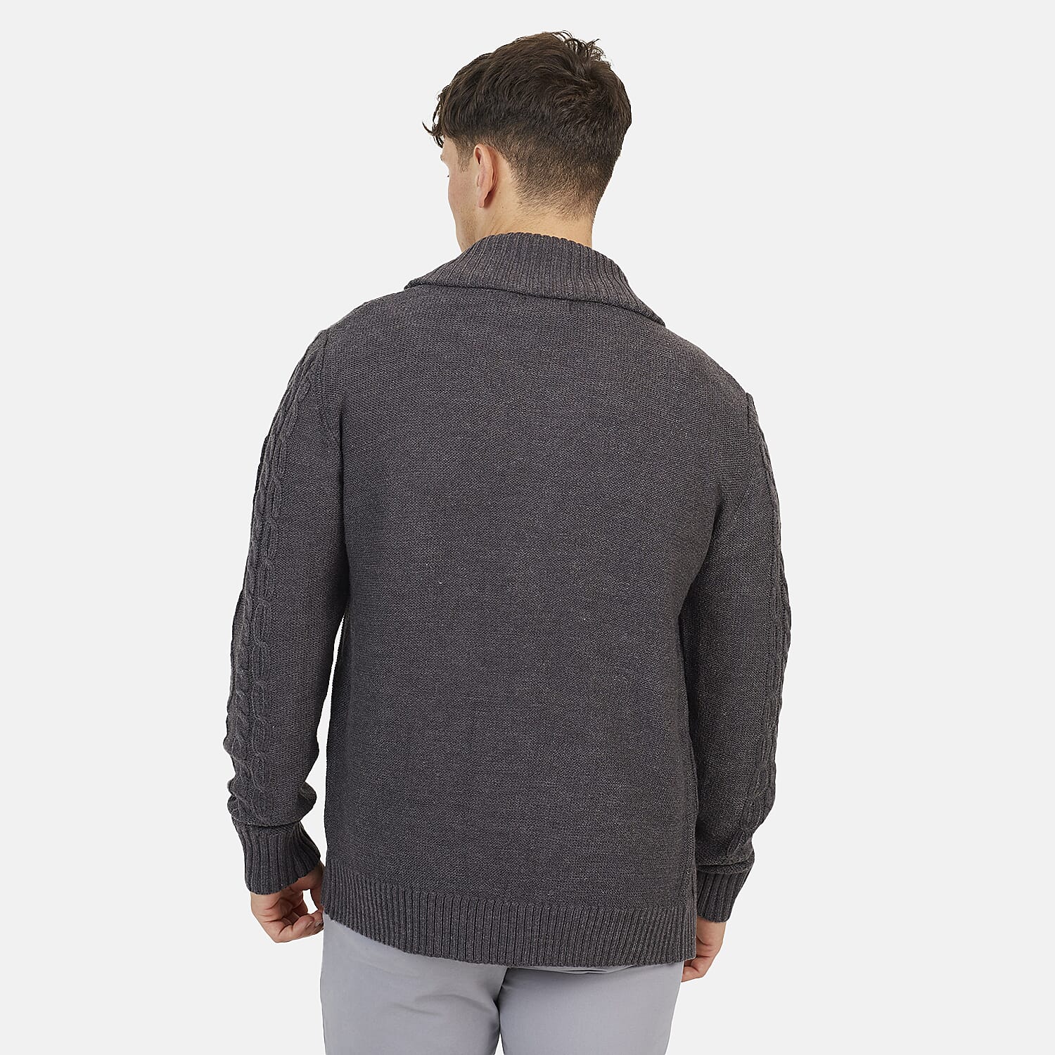 Brave Soul Acrylic Cardigan - Dark Grey