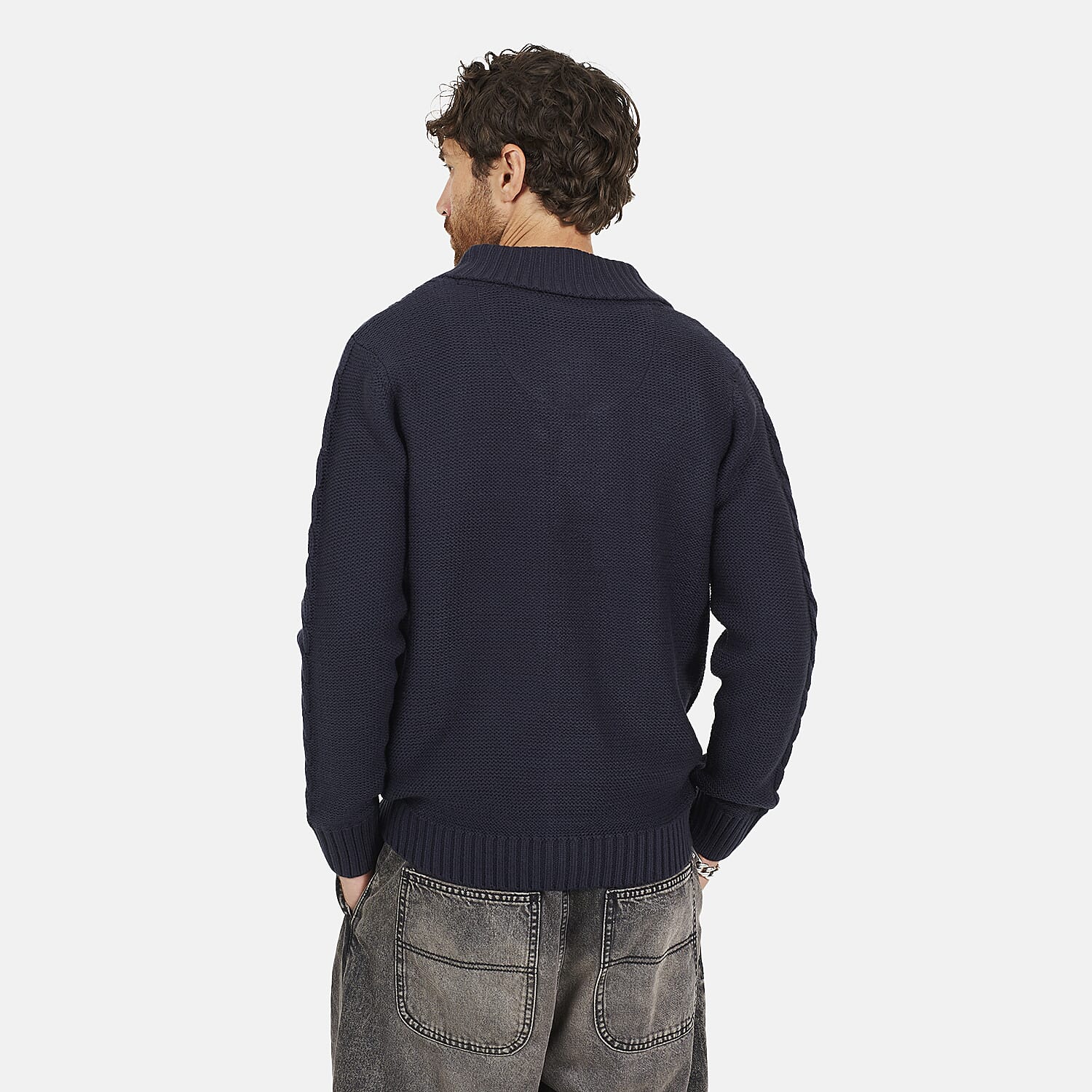 Brave Soul Acrylic Cardigan - Dark Navy