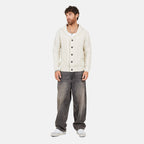 Brave Soul Mens Shawl Neck Cardigan (Size M) - Off White