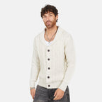 Brave Soul Mens Shawl Neck Cardigan (Size M) - Off White