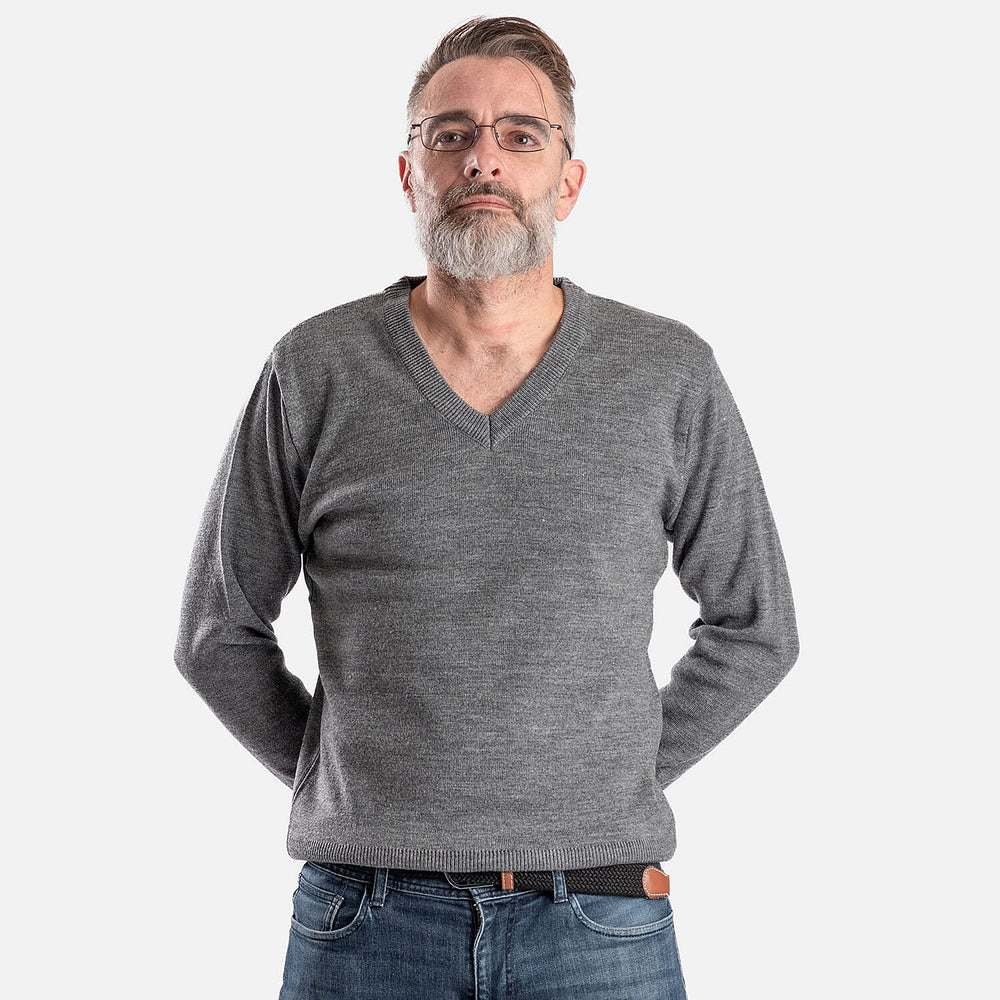 ZSZ Mens V-Neck Knitted Jumper