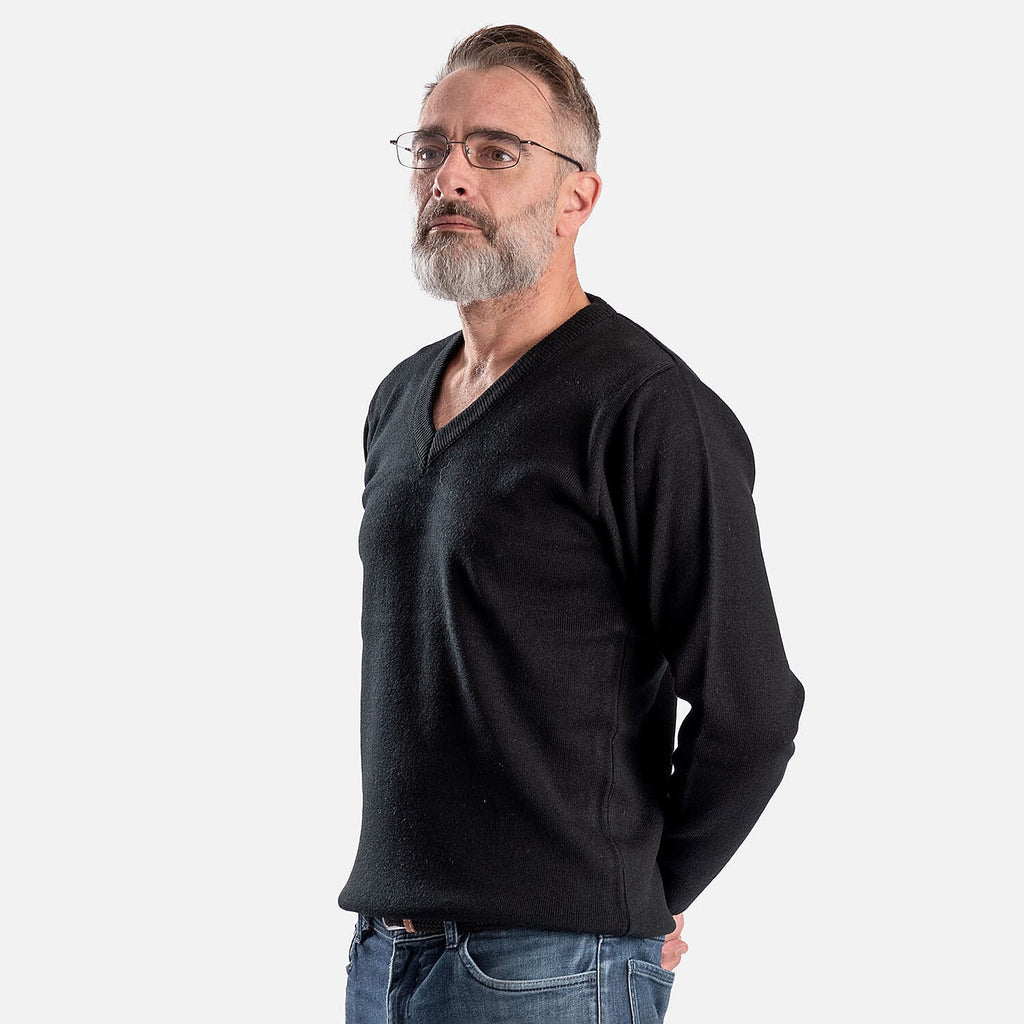 ZSZ Mens V-Neck Knitted Jumper