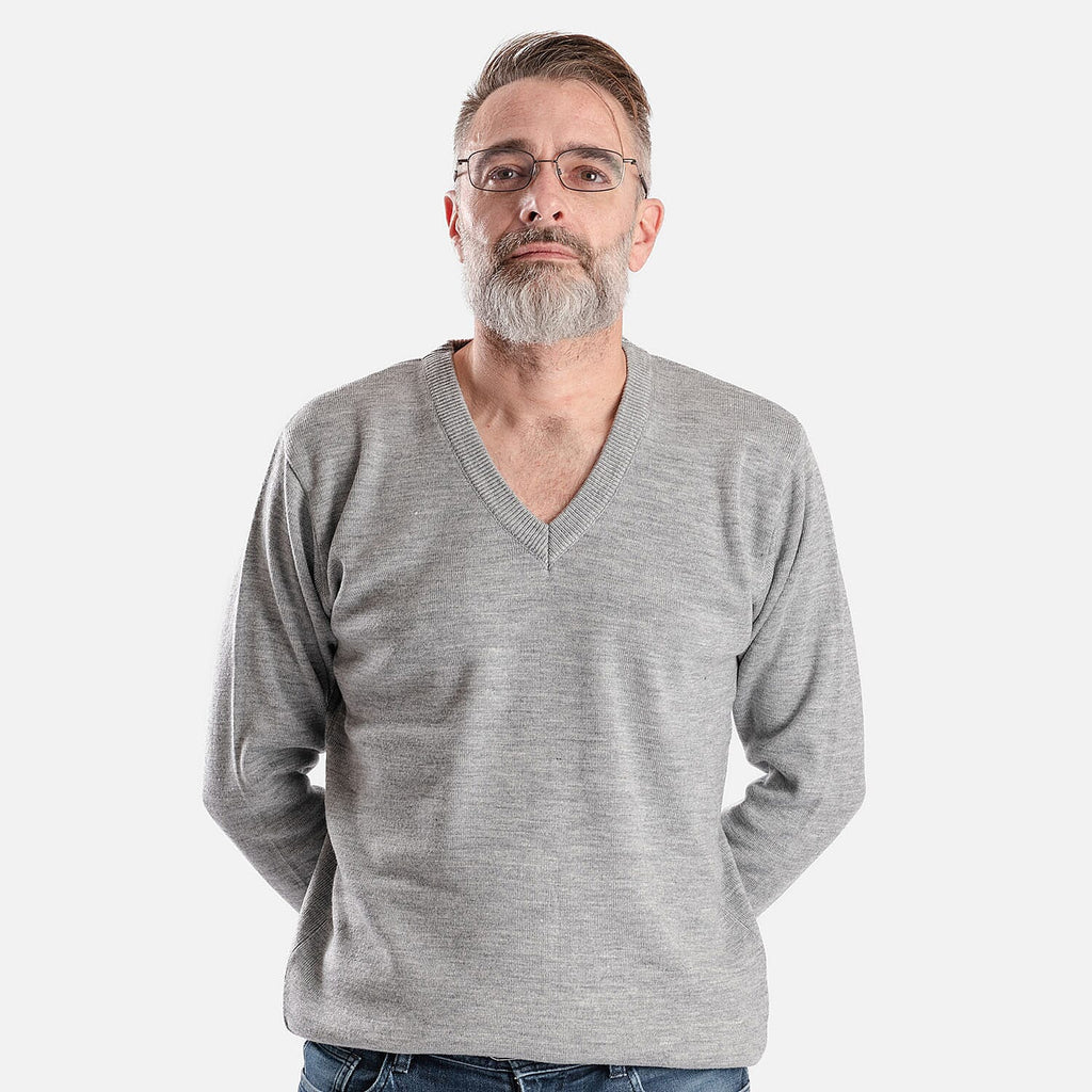 ZSZ Mens V-Neck Knitted Jumper