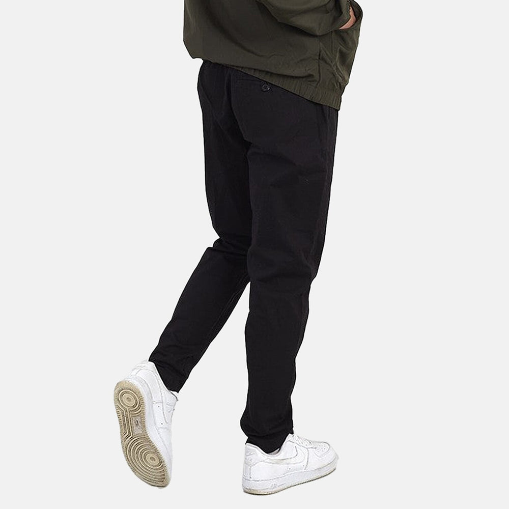 Bravesoul Cotton Twill Pant Elasticated Waist - Black