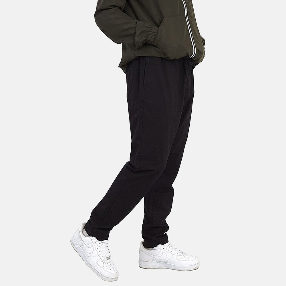 Bravesoul Cotton Twill Pant Elasticated Waist - Black