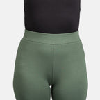 Brush Back Legging (Size M) - Khaki