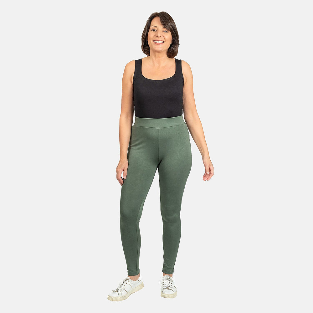 Brush Back Legging (Size XL) - Khaki