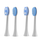 BEAUTECH Sonic Set of 4 Piece Toothbrush Replacement Heads - White - Blue.