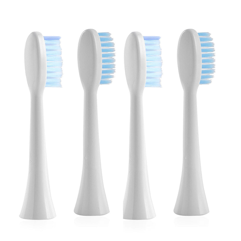 BEAUTECH Sonic Set of 4 Piece Toothbrush Replacement Heads - White - Blue.