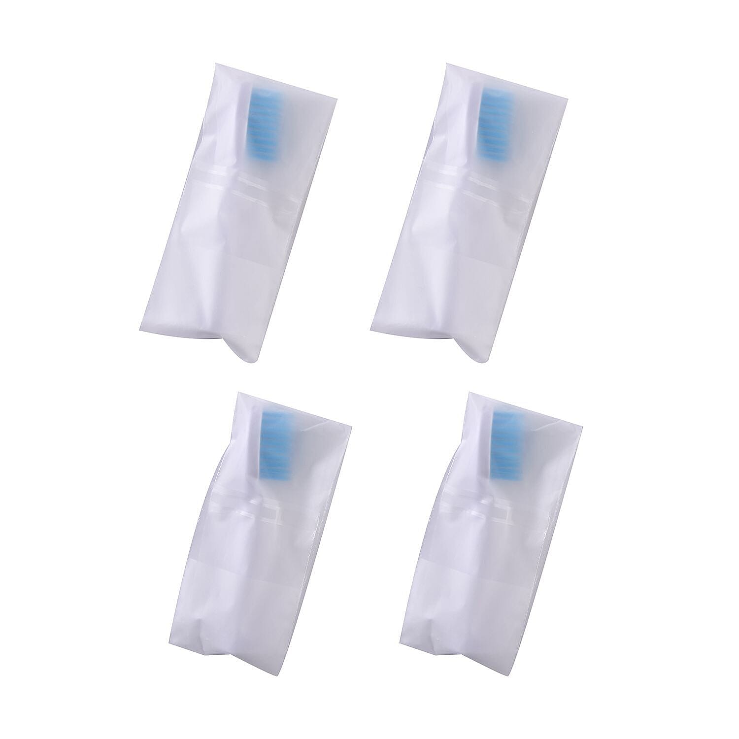 BEAUTECH Sonic Set of 4 Piece Toothbrush Replacement Heads - White - Blue.