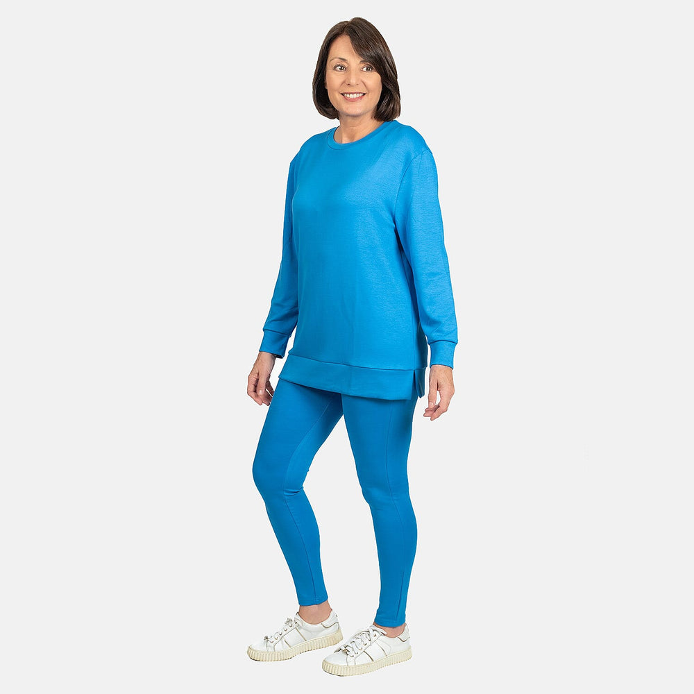 Brushb Back Legging (Size XL) - Blue