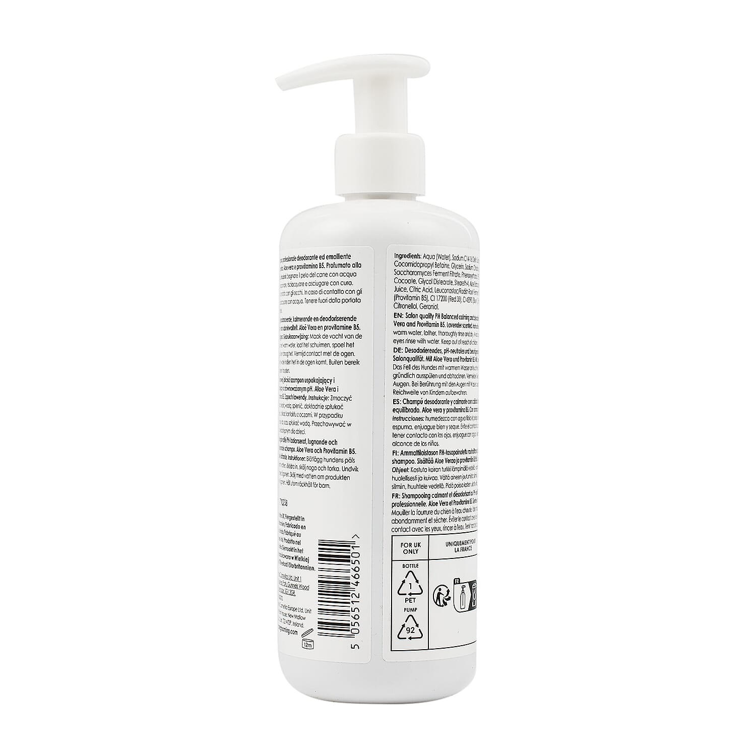 Buddy Care Calming & Deodorising Lavender Scented Dog Shampoo with Aloe & Pro Vitamin B5 500ml