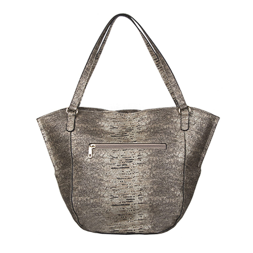 Bulaggi Collection - Acorn Snake Shopping Bag with Zipper Closure (Size 21-42x31x10 cm) - Multi