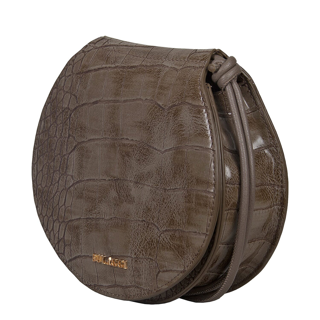 Bulaggi Collection Iris Croco Crossbody Bag - Taupe
