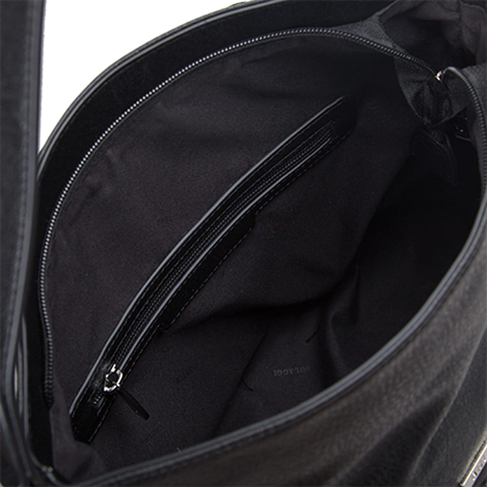 Bulaggi Collection - Silt Handbag with Zipper Closure (Size 24x31x19 Cm ) - Black