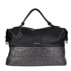 Bulaggi Collection - Wave Duffle Bag with Zipper Closure and Detachable Shoulder Strap (Size 40x26x17 cm) - Black