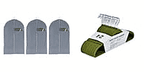 Bundle- Pack of 3 Suit Cover with set of 24 Hangers