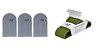 Bundle- Pack of 3 Suit Cover with set of 24 Hangers