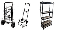 Bundle of 5 Tier Boltless Shelving and 30KG Heavy Dut Trolley