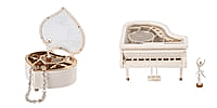 Bundle of Piano & Heart Music Box with Ballerina