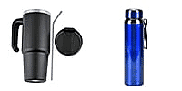 Bundle of Thermos Cup with Stainless Steel Filter and Hot or Cold Insulated Mug
