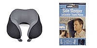 Bundle of U-Shape Memory Form Pillow and ObusForme Side Sleeper inflatable Travel Pillow