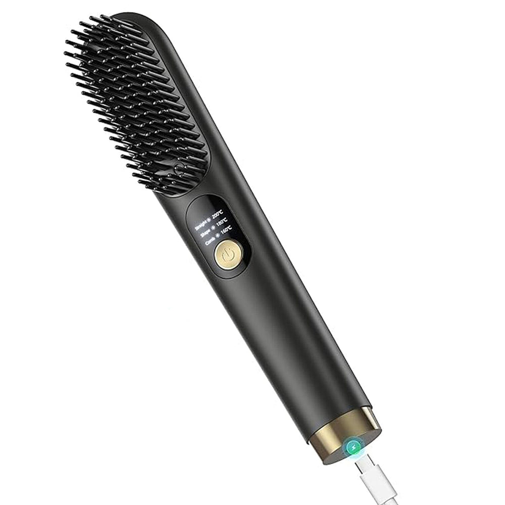 Byjogger Cordless Hair Brush Straightener with 50 Million Negative Ions