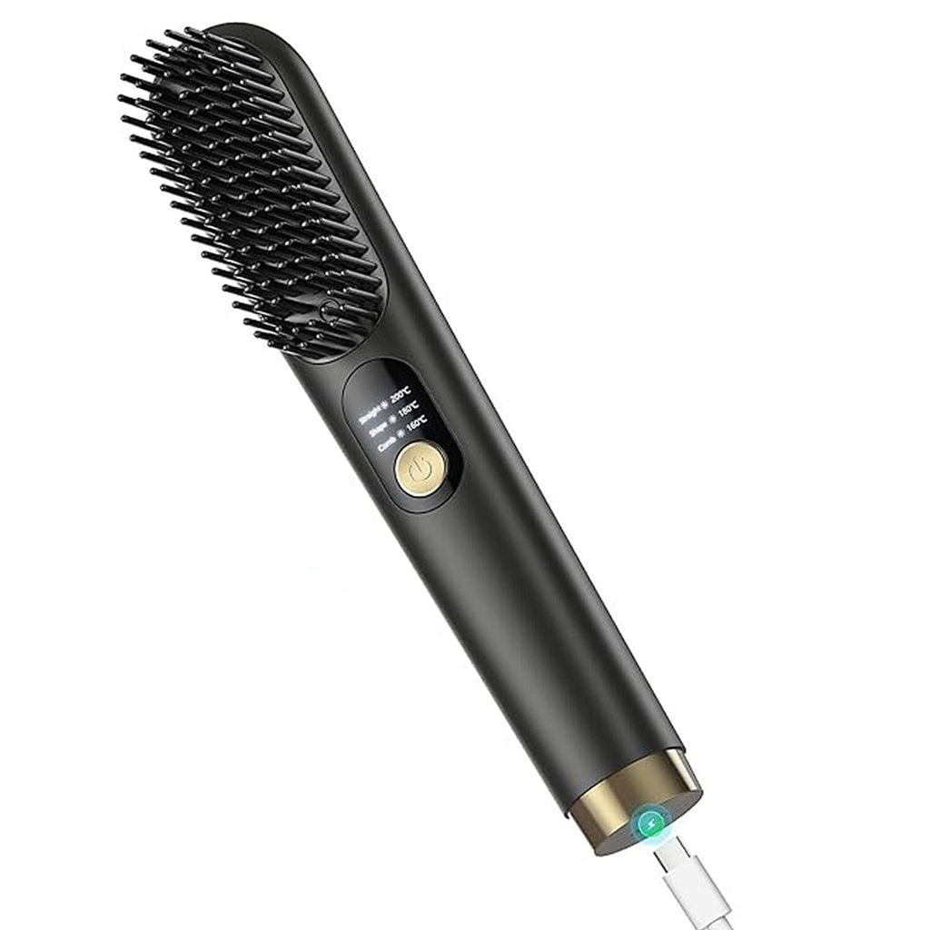 Byjogger Cordless Hair Brush Straightener with 50 Million Negative Ions